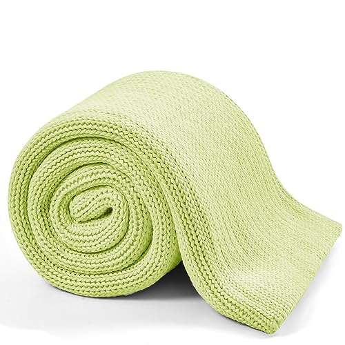 L'AGRATY Knitted Weighted Blanket - 48"x72" 15lbs Cooling Chunky Knit Heavy Blanket for Adults Braided Crochet Throw Thick Cable Yarn Knit Decorative No Beads Evenly Weighted Machine Washable