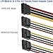 MEIRIYFA 4 Pin IDE Power Supply Y Splitter Cable, LP4 IDE 4 Pin Male to 3 Female Adapter Extension Cable for Computer IDE Hard Drives (2Pack, 20cm)