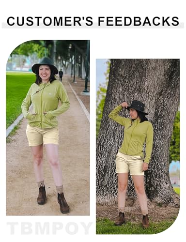 Image of TBMPOY Women's 6 inch Hiking Cargo Shorts Quick Dry with Pockets Work Golf Short Lightweight Outdoor Active Summer for Women