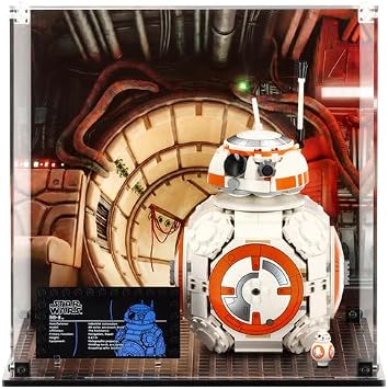 Display Case Compatible with LEGO 75452 BB-8 Astromech Droid - Display, Special Edition (Printed Back & Base Panel)
