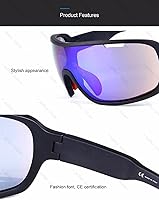 Vista 4 de Gafas de sol deportivas polarizadas UV400 con 5 lentes intercambiables para hombres y mujeres para ciclismo, correr, conducir, pesca, golf, béisbol