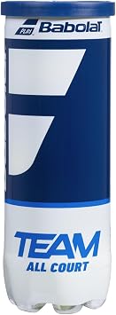 Babolat Team All Court - 3 Tube Tennis Balls, Versatile for All Surfaces, High Durability and Constant Rebound, Comfortable Felt, ITF Approved
