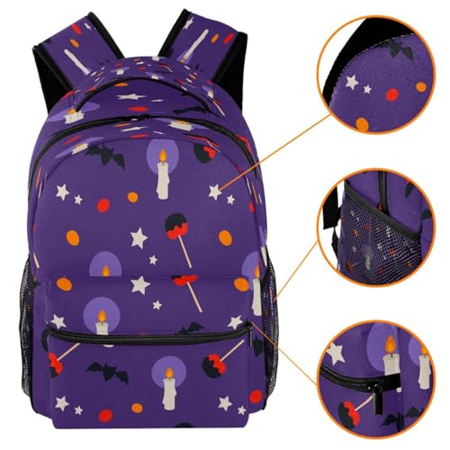 Sac à dos bougie multicolore pour le collège et les loisirs