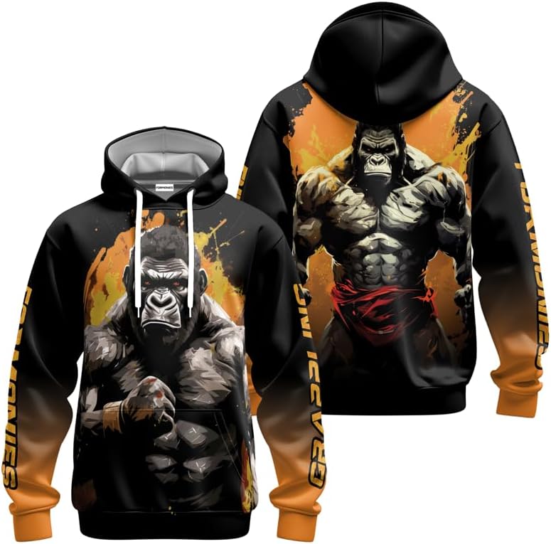 Predators 3D Printed Unisex Hooded Sweatshirt Long Sleeve Pullover Hoodie for Men