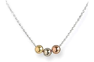 Tri-Tone Layered Necklace: A Symphony of Elegance in Rose Gold, Silver, and Gold