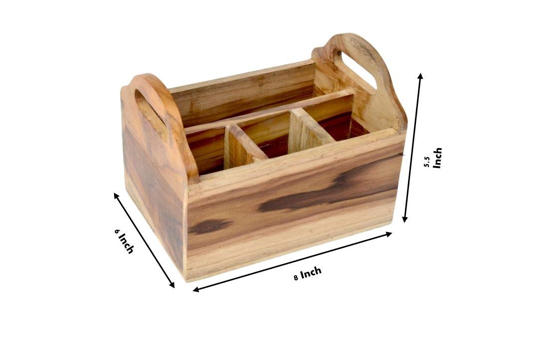 Wooden Fork & Knife Stand - Spoon Holder for Kitchen -5 Wooden Fork & Knife Stand - Spoon Holder for Kitchen -5