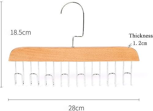 Miniatura 5 de Paquete de 2 percheros antideslizantes con múltiples ganchos, perchas que ahorran espacio con 8 ganchos, gancho giratorio de 360 (beige)
