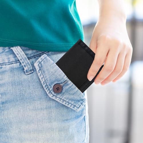 Men’s Nylon Trifold RFID Wallet with ID Window, Slim Security Wallet for Card Cash Holder, Modern Fashion Stylish Wallet Gifts for Teen Boys and Men, One Size -Black4