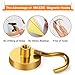 MIKEDE N52 Magnetic Hooks Heavy Duty 30LB+ Strong Magnets with Hook for Cruise Cabin Neodymium Extra Strength Industrial Hooks for Hanging Magnetic Hanger for Grill (Yellow 4 Pack)