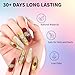 3D Nail Gel and Chrome Nail Powder Kit, 3 in 1 No Wipe Clear 3D Sculpting Gel for Nail Art Carving Molding Rhinestone Glue 15g, Gold Silver Metallic Mirror Nail Chrome Powder Glitter for Manicure