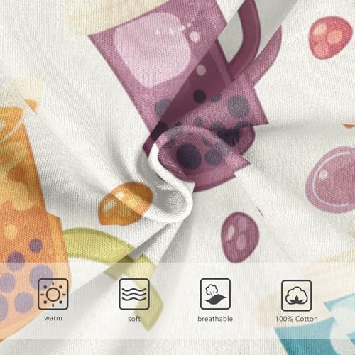 KLL Bubble Tea Pattern Boys Toddler Cotton Underwear Briefs Breathable Children Panties3