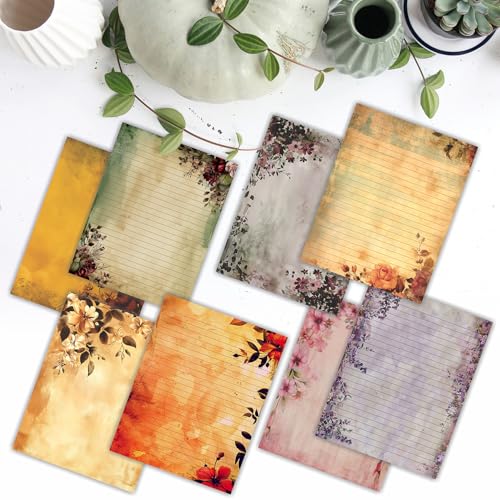 image for PARTH IMPEX 56 Sheets Vintage Lined Writing Paper 8.5x11 - Letter Size
