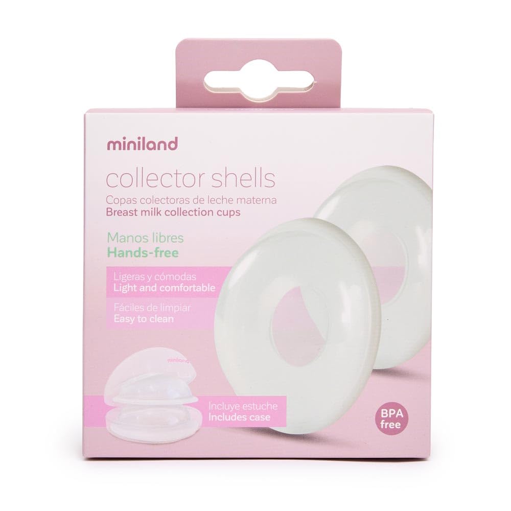 Miniland Conchas Recolectoras de Leche Materna, Recolector de Leche Materna, Lactancia, Reutilizables, Capacidad 20ml, Pack 2 Unidades, Discretas, Fácil Vaciado, BPA Free | Collector Shells — view 7