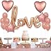 Produktbild Okaytec 15 STK Folienballon Luftballons Hochzeit Love Herz Stern Luftballons Rose Gold Ballons für Geburtstag Brautdusche Baby-Dusche Party Dekoration Valentinstag, Muttertag Dekoration Abschlussball