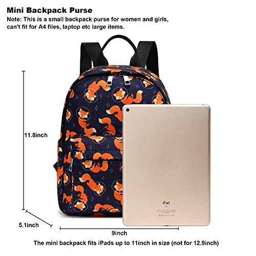 Image of Fox Mini Backpack Women Girls, Small Backpack Purse for Adults Teens Kids School Travel