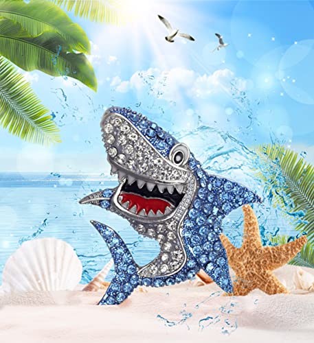 Imán decorativo tiburón brillante para nevera 2 pulgadas miniatura 2