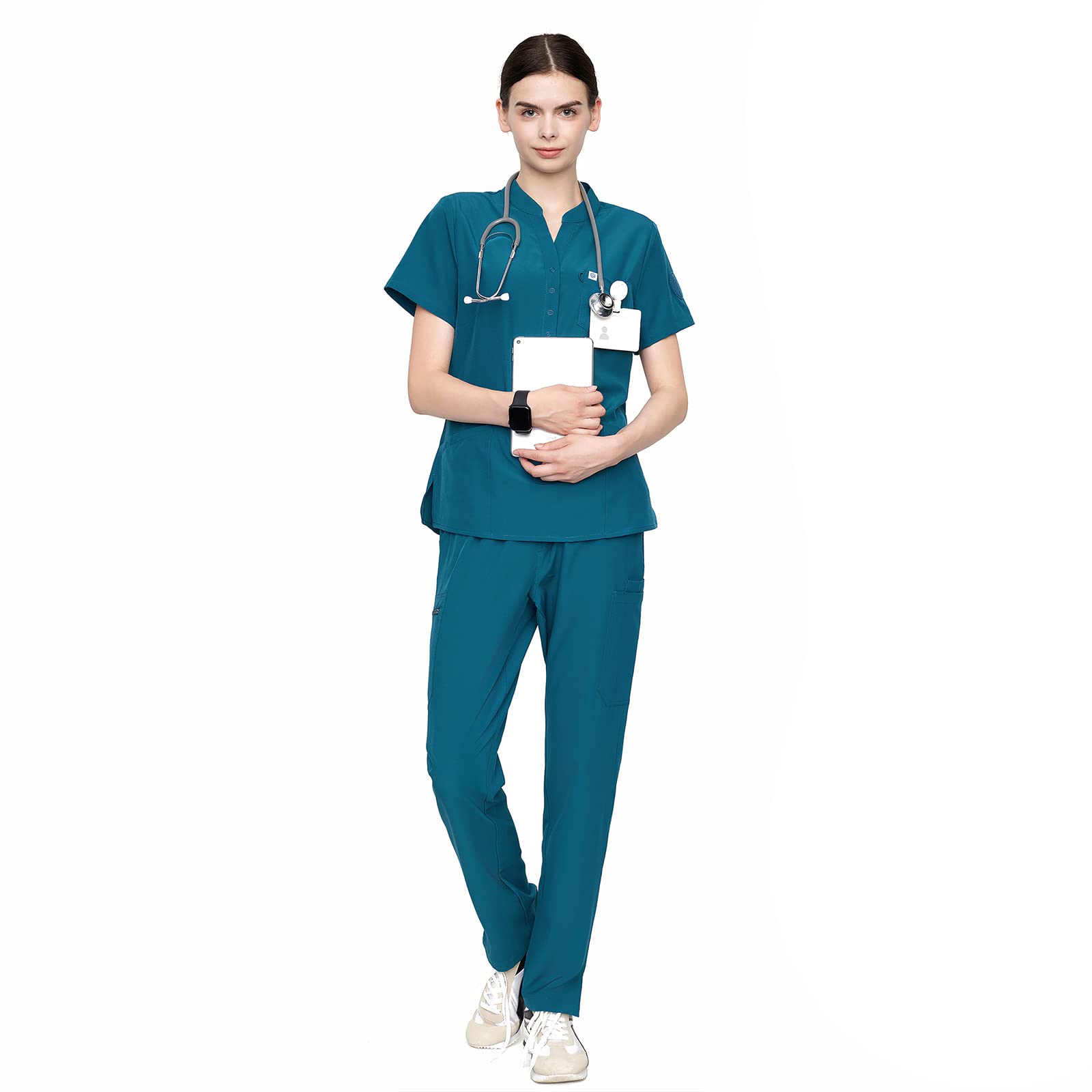 Uniforms World Horizon Scrubs Set for Women — Suit Stretch Top