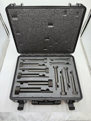 Flange Alignment Pin Kit, Includes FT02L, FT03L, FT04L, FT06L, FT08L, FT1012L Extra Long Pins with Case, Insert and Rotate for Quick Flange Bolt Hole Alignment, Drift Pin, Bullpin Tool Alternative
