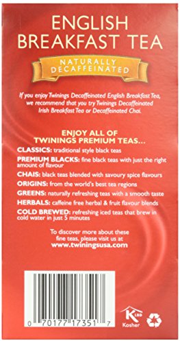 Twinings Decaffeinated English Breakfast Tea, 20 Ct #TOP2