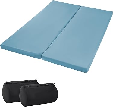 REDCAMP Folding Cot Pads for Sleeping Extra Thick, Soft Comfortable Velvet & Corduroy Cotton Camping Cot Mattress Pad for Backpacking Hiking, Black Blue Brown Grey 75x30 inches