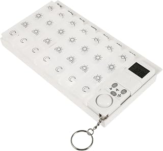 Homoyoyo 7 Day Weekly Organizer 28 Compartment Box with Alarms for Vitamins and Medications