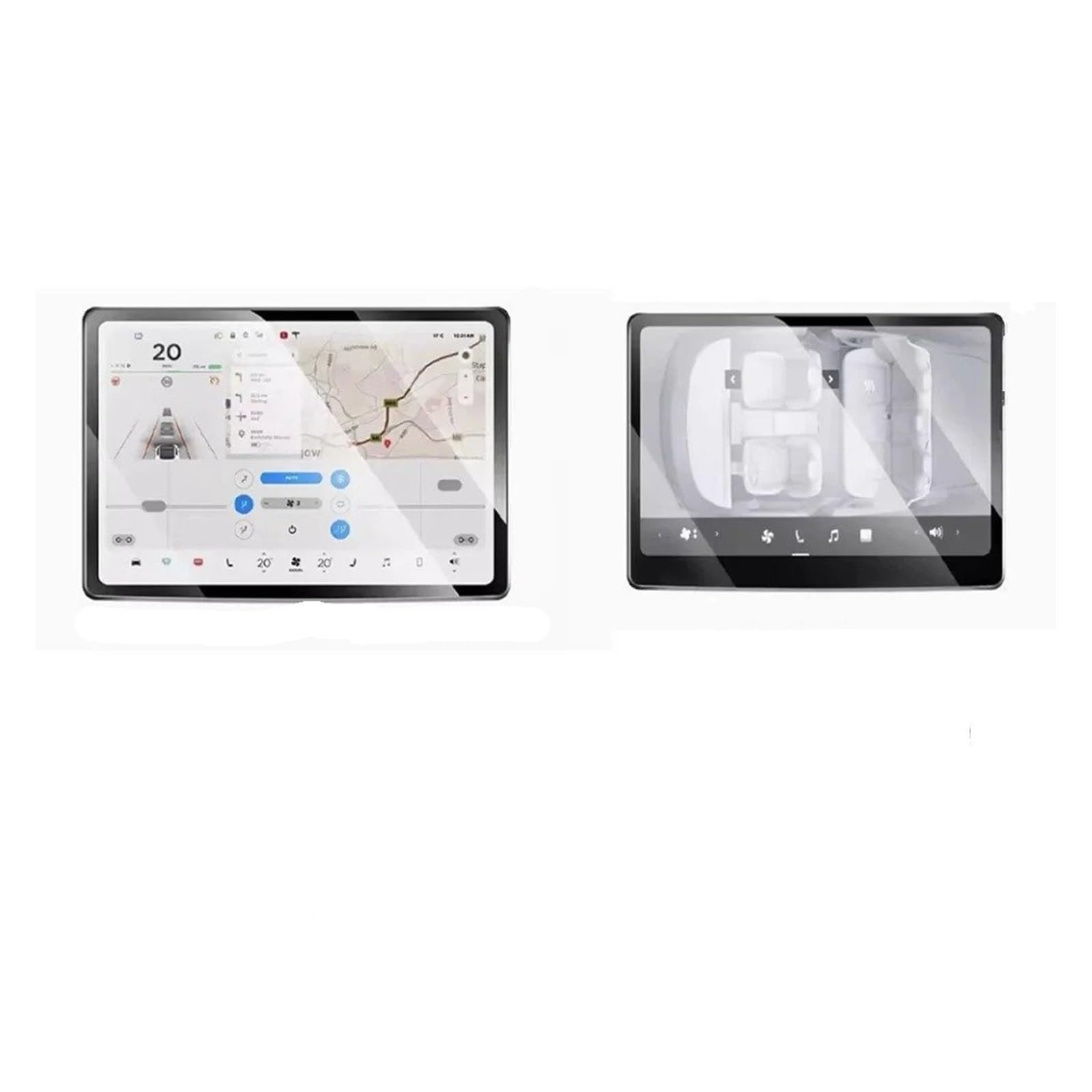 Protector De Pantalla Vidrio Templado Para Tesla Para Model Para Y 2025 Juniper Highland, Táctil 15.4" Trasera 8" Protector pantalla cristal templado