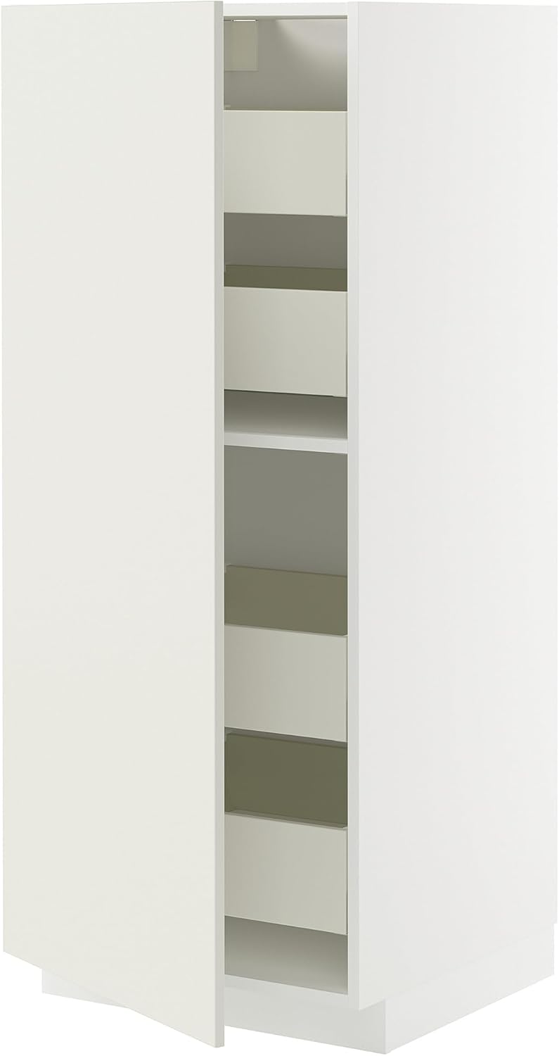 METOD/MAXIMERA High cabinet with drawers, white/Veddinge white, 60x60x140 cm