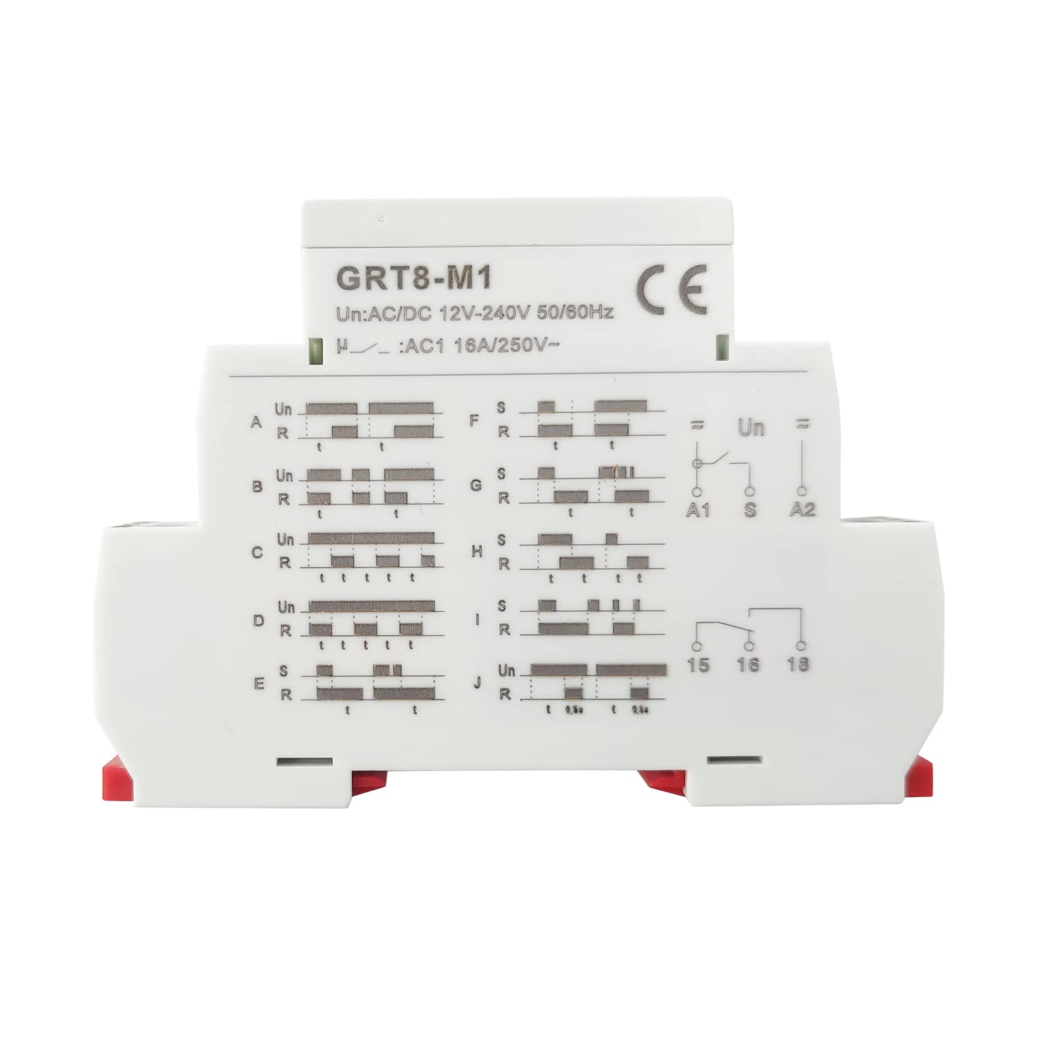 GRT8-M1 Multifunction Time Relay Electronic Delay Time with 10 Functions AC/DC12V-240V
