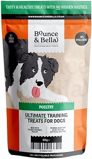 Bounce and Bella Grain Free Dog Training Treats - 800 Tasty & Healthy Treat Pack - 80% Fresh Poultry Meat, 20% Potato & Sweet Potato - Hypoallergenic Treats for Dogs with Sensitive Stomachs (1 pack)