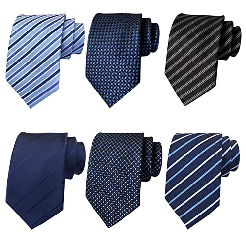 Image of Men's Necktie Classic Silk Tie Woven Jacquard Neck Ties 9 PCS