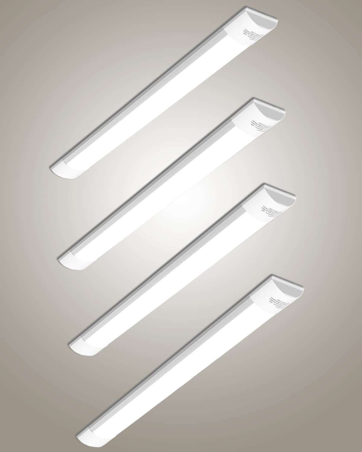 Bellanny 50W LED Batten Lights, 5ft LED Tube Light, 45000K Nature White Ceiling Surface Mounted Light, 6000LM 180 °Beam Angle Ceiling Light for Office, Bathroom, Kitchen (4 Packs)