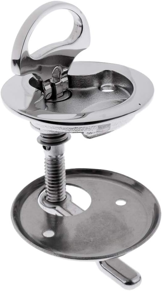 316 Stainless Steel Boat Hatch Latch Lift Handle Marine 2 inch 50mm Flush Cam Latches with Back Plate for RV Yacht