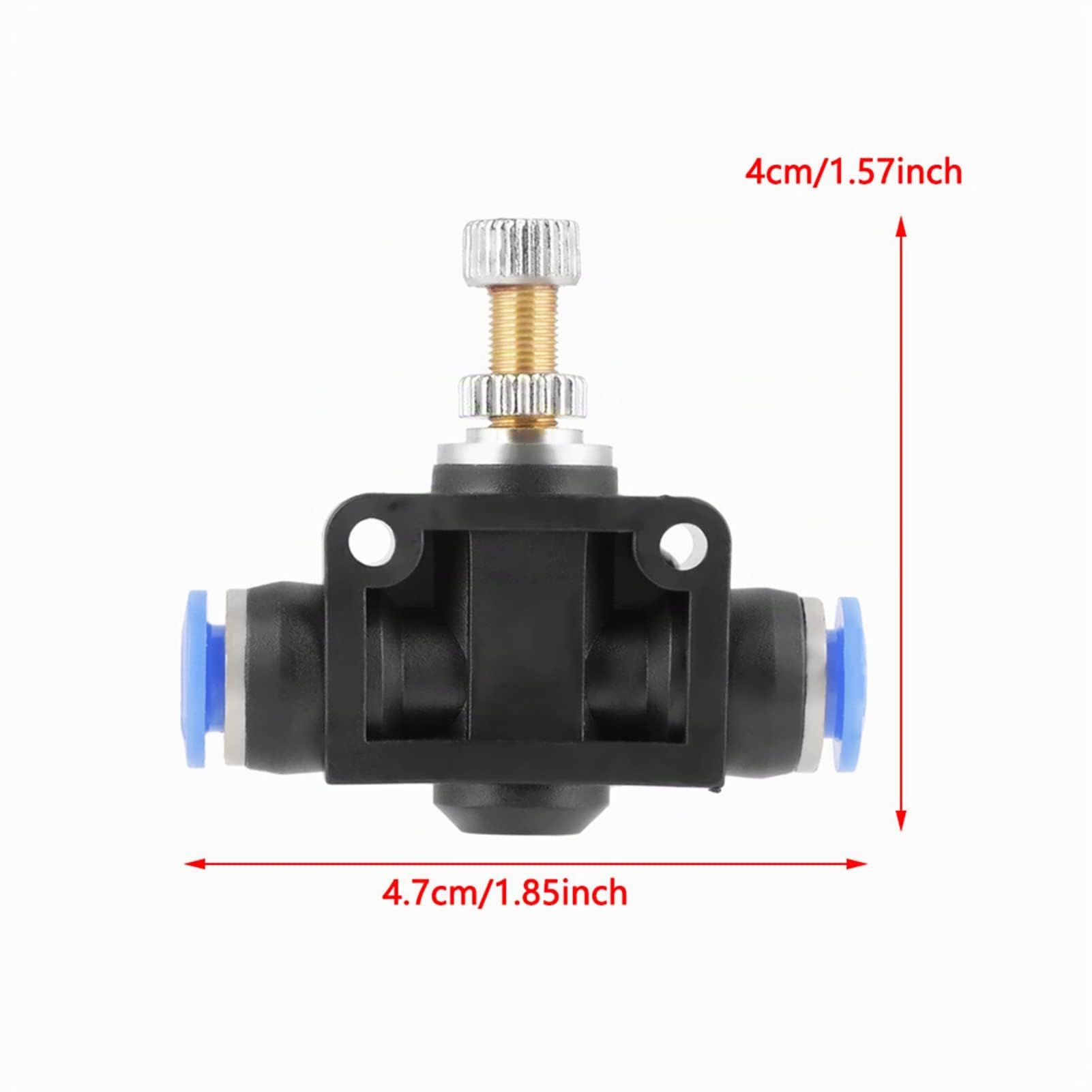 Régulateur de Débit D'air Pneumatique, 10 Pièces/ensemble Contrôleur de Vitesse Enfichable Connecteur de Vanne de Contrôle de Débit D'air Pneumatique de 6 Mm pour Tuyauterie