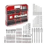 Original Einhell XL-CASE 95-Piece Bit and Drill Set (Bits, Various Drill Bits, Quick-Change Bit Holder, Socket Spanner, Countersink, Drill Stop, Pin Spanner incl. Storage Box)