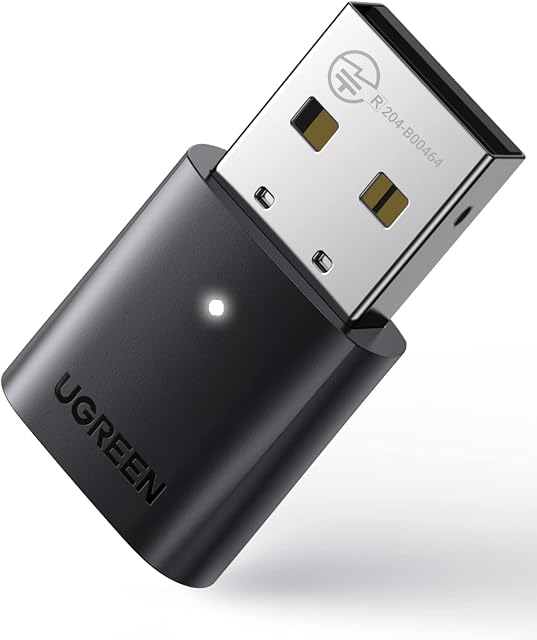 UGREEN USB Bluetooth Adapter 5.0 for PC Bluetooth Dongle Bluetooth Adapter for Windows 11, 10, 8.1, 7 Compatible with Game Controller, Headset, Phone, Keyboard, Mouse, Plug and Play