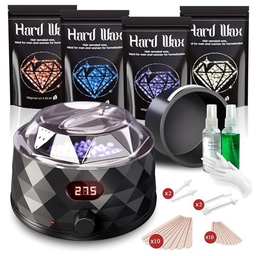 Waxing Kit with Warmer Beads & Accessories for Home Use