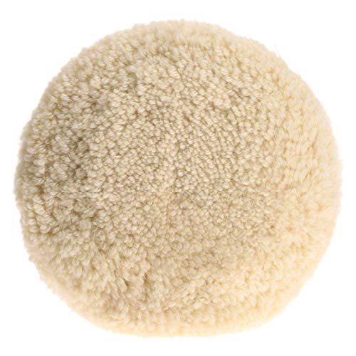 Image of DIY Crafts Pack Of 4 Pcs, Off White Round, 7 inchinch Car Polishing Soft Wool Auto-Stick Pad Buffing Cleaning Polisher Kit For Industry Furniture Glass Car Steel Tab(Pack Of 4 Pcs, Off White Round)