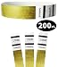 Goldistock Original Series - 3/4" Tyvek Wristbands Metallic Gold 200 Count - Event Identification Bands (Paper - Like Texture)