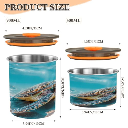Envase hermético de acero inoxidable para café 500 ml miniatura 2