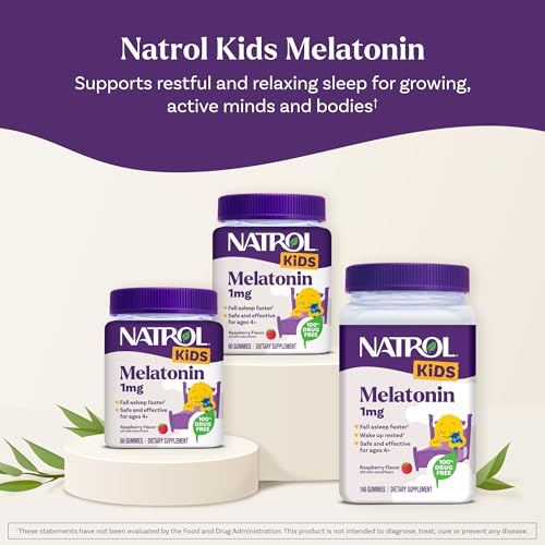 Natrol Kids Fast Dissolve Melatonin 1 mg, Sleep Aid, Blue-Razz, 60 Tablets - image 9