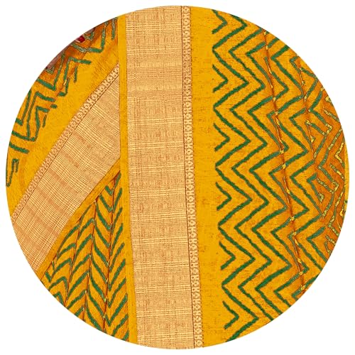 Image of MIRCHI FASHION Women Saree Cotton Silk Batik Block Printed | Breathable Office Wear and Regular Use Sari with Blouse Piece