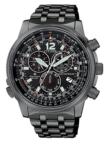Quadrante rotondo in acciaio inossidabile nero con movimento al quarzo