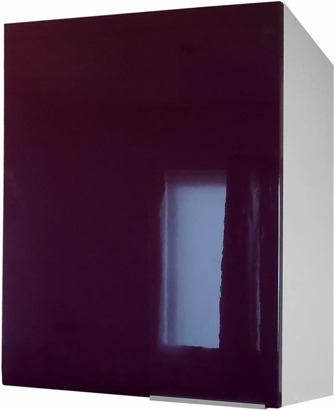 Berlenus CP8HA - Mueble Alto de Cocina (1 Puerta, 60 cm), Color Berenjena Brillante