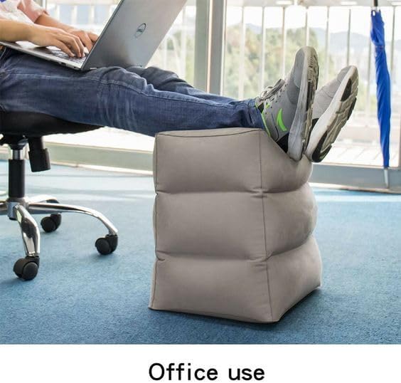 Miniatura 8 de Reposapiés de viaje para avión, cama inflable de avión para niños pequeños, almohada de descanso de pies, artículos esenciales de viaje para niños,