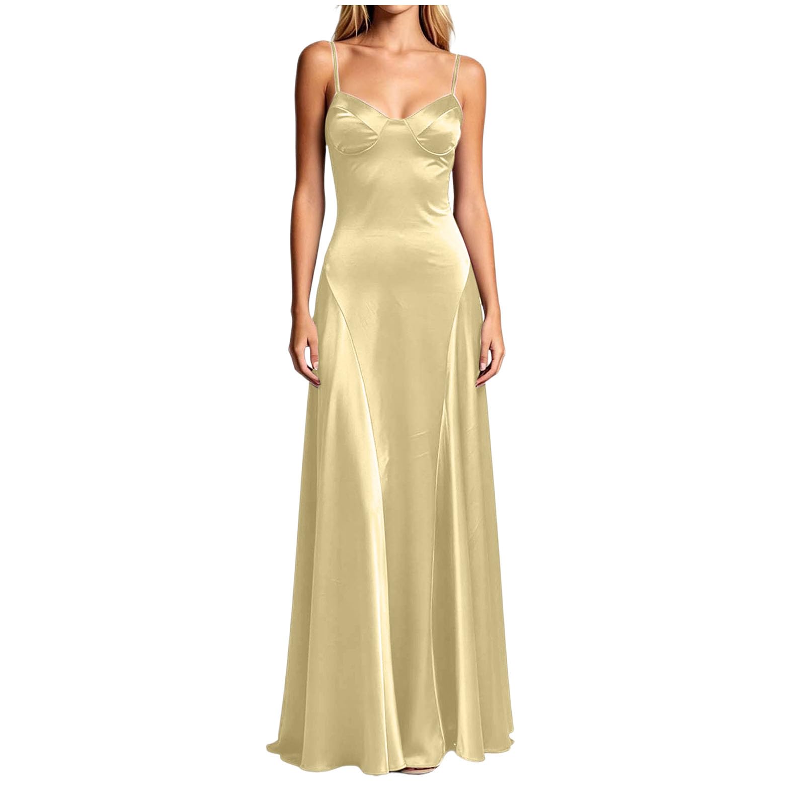 Robe longue élégante pour femme à col montant et taille cintrée chic - 8