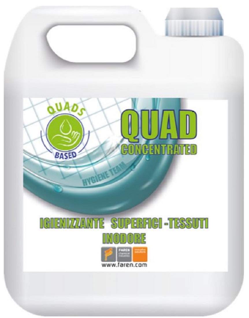 Igienizzante Multiuso Superfici e Tessuti Quad Faren 5 Lt Concentrato