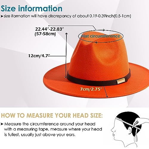 Image of Fedora Hats for Men Wide Brim Panama Hat with Classic Belt
