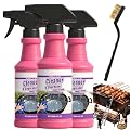 Fast-Acting Heavy-Duty Grill Degreaser Spray, BBQ Heavy Duty Degreaser Grill, Outdoor Grills Cleaner, For Kitchen Grates and Racks, Electric Smokers, Burnt Food & Grease (3PCS)