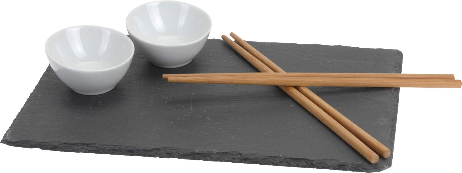 Service à sushi japonais en porcelaine et ardoise pour 2 personnes avec bols