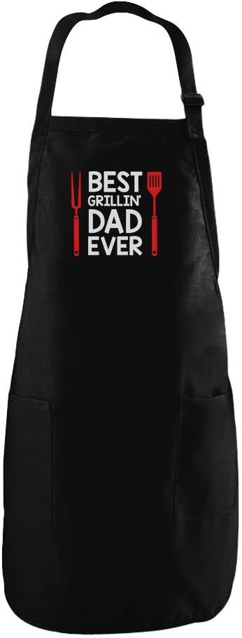 Tstars Dad Apron Daddy Gifts from Daughter Son BBQ Grilling Cooking Aprons for Men One Size Black
